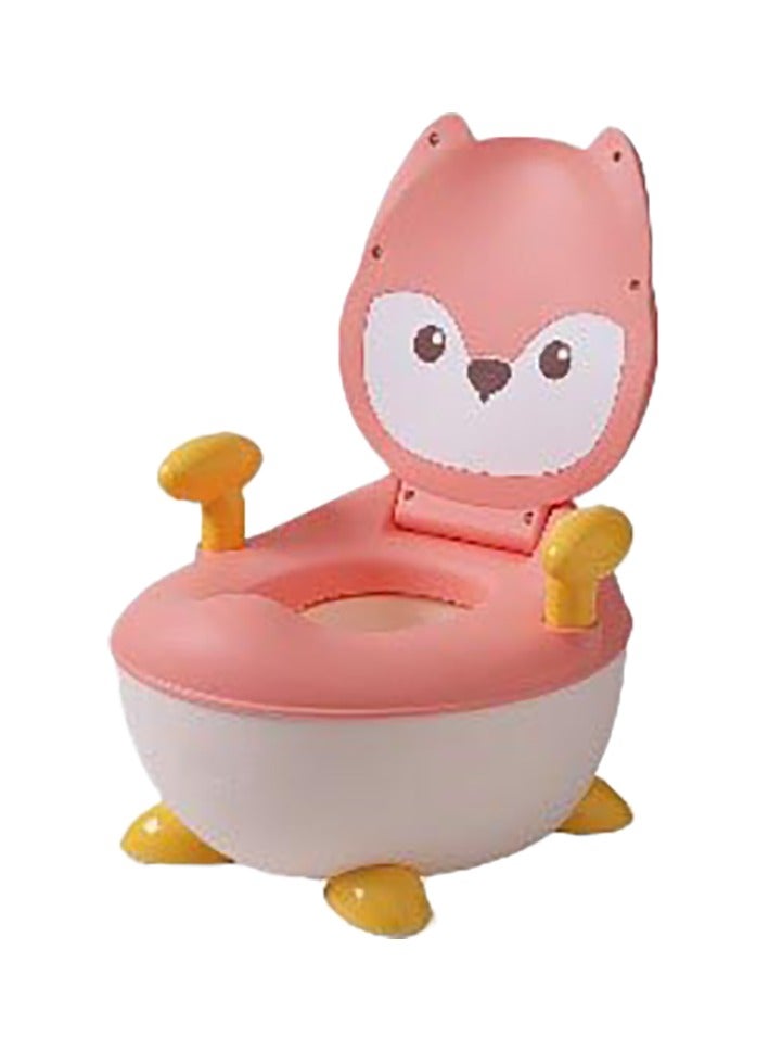 Baby Potty Chair - Comfortable Toddler Toilet Seat with Handles, Potty Training Chair for Kids, Easy Clean Removable Tray, Pink