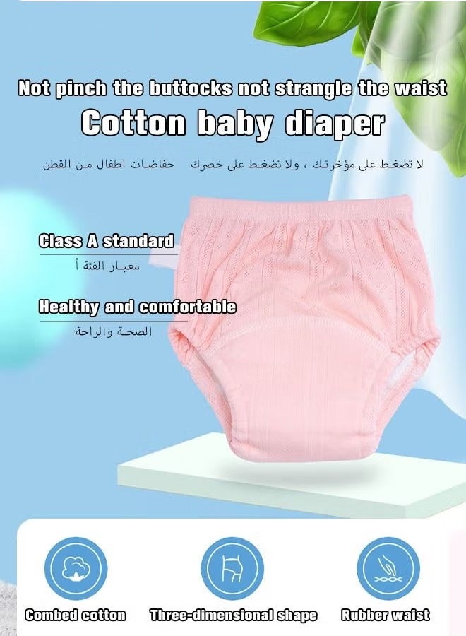 6 Pieces Breathable Potty Training Underwear, 6 Layers Breathable Cotton Absorbent Trainer Pants for Toddler Baby Boys Girls Waterproof