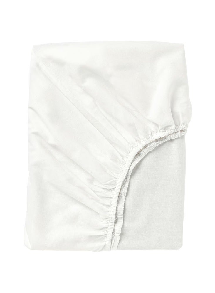 Fitted sheet, white, 160x200 cm