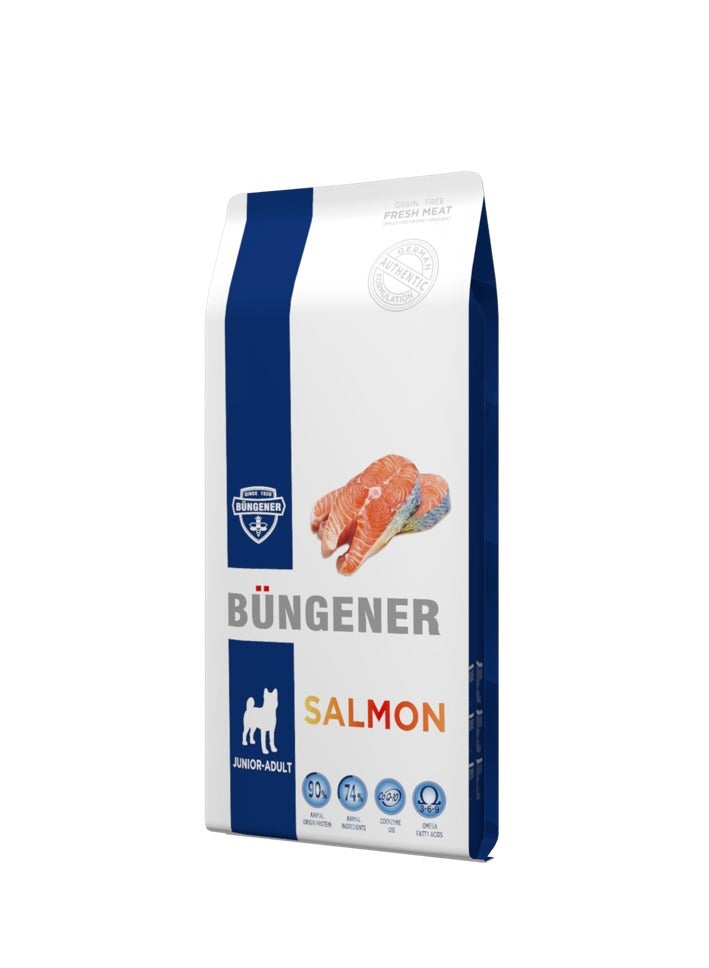 FRESH MEAT GRAIN FREE DOG DRY FOOD SALMON FLAVOR 12KG JUNIOR TO ADULT