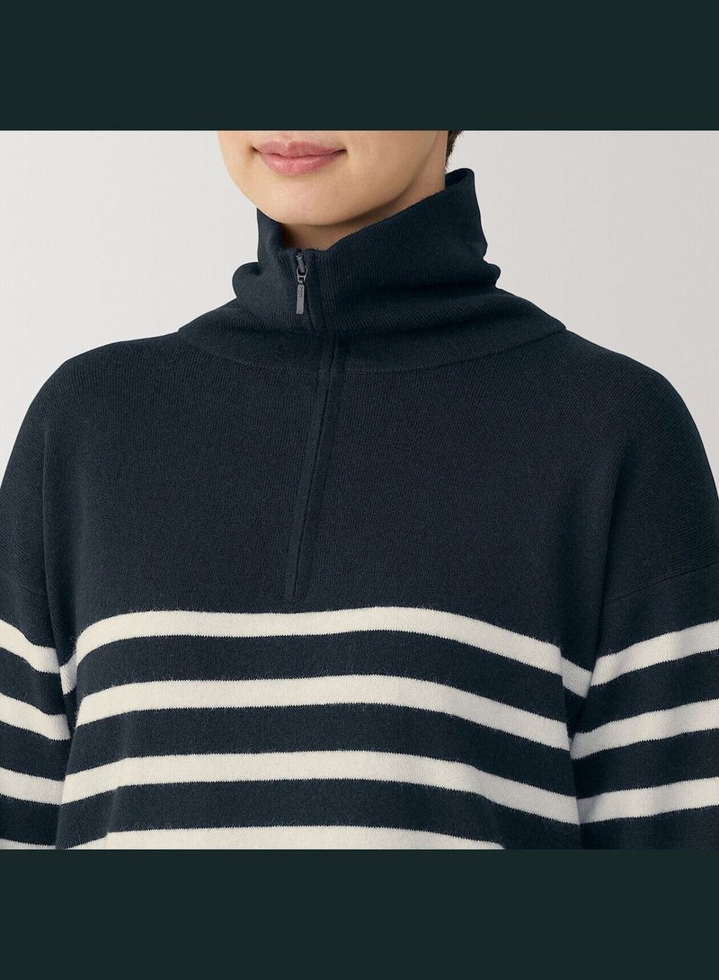 Washable Milano Rib Half Zip Sweater