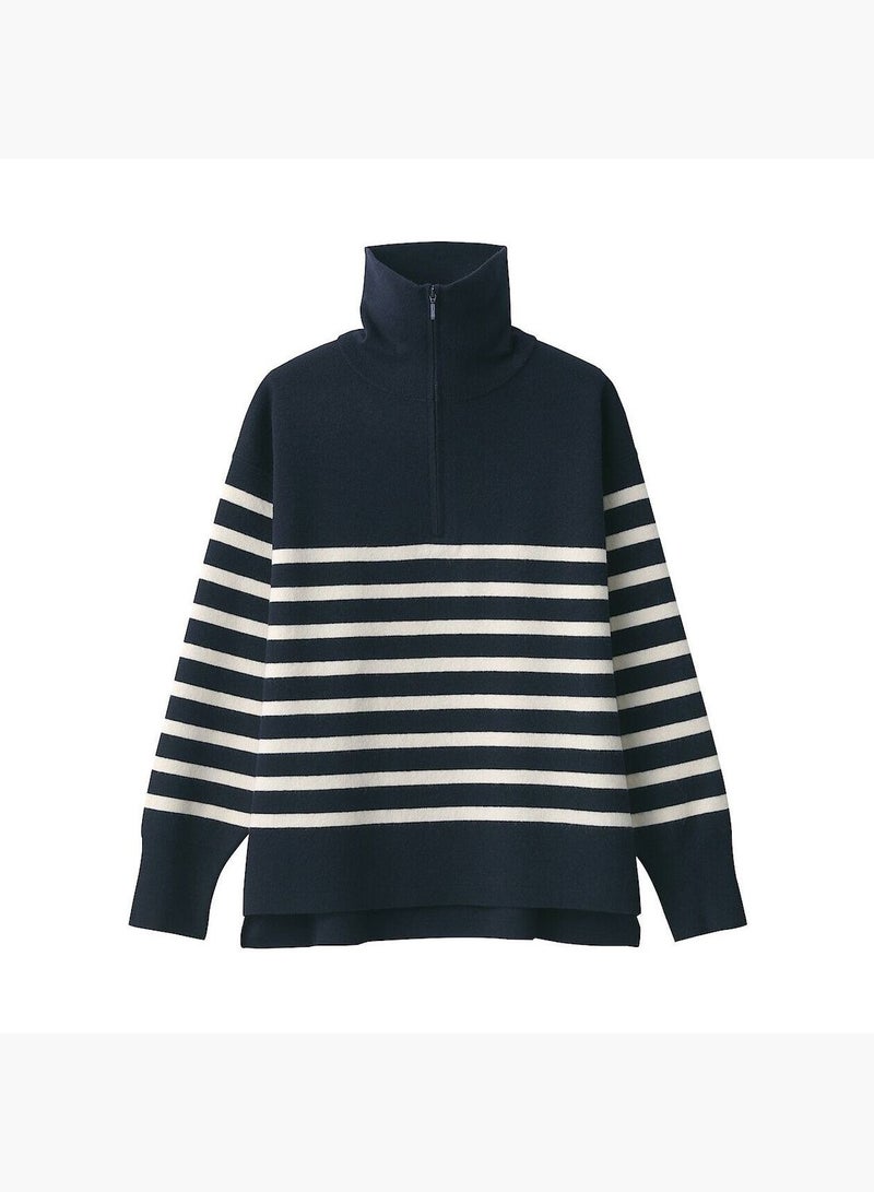 Washable Milano Rib Half Zip Sweater