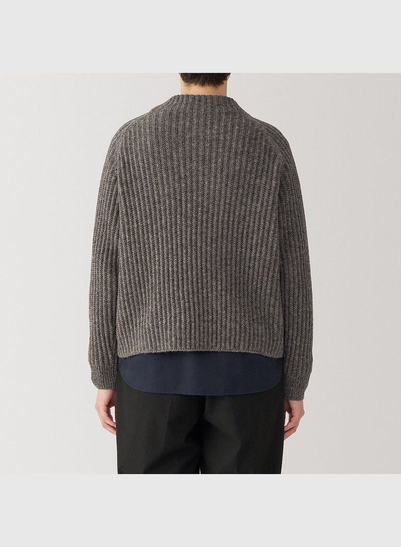 Highland Wool Mid-Gauge Mock Neck Sweater