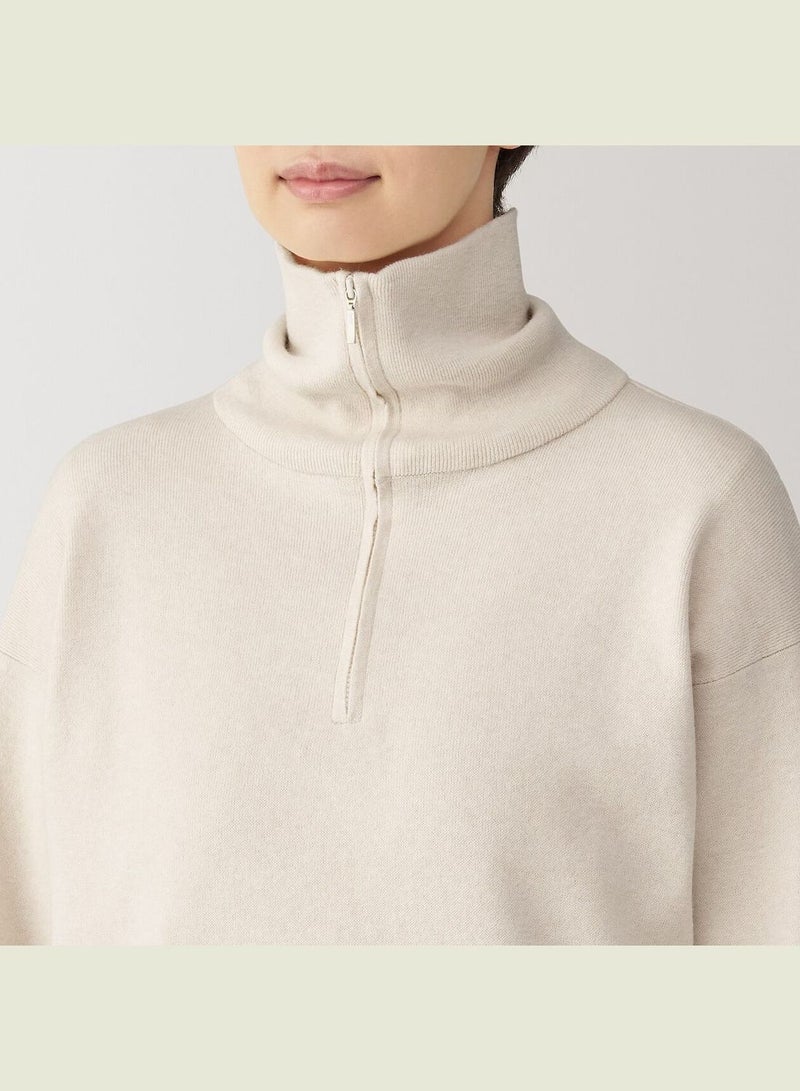 Washable Milano Rib Half Zip Sweater