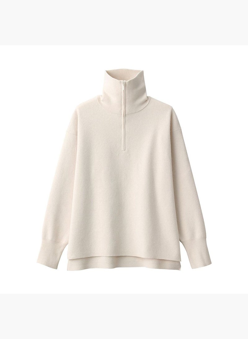 Washable Milano Rib Half Zip Sweater