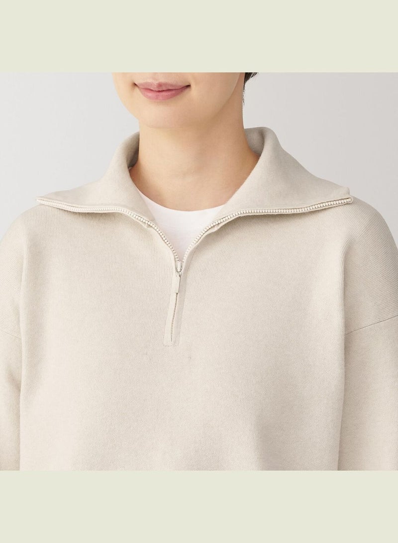 Washable Milano Rib Half Zip Sweater