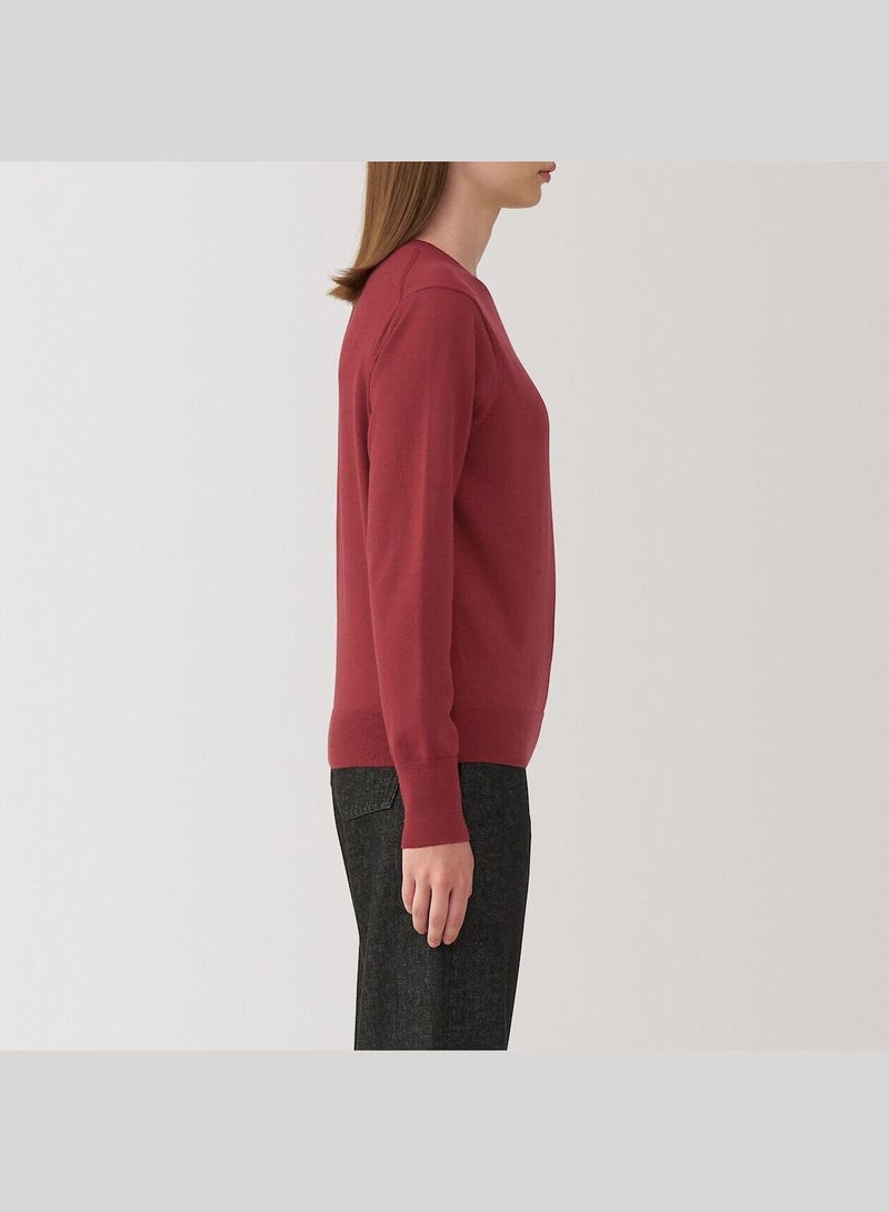 Washable High-Gauge Crew Neck Sweater