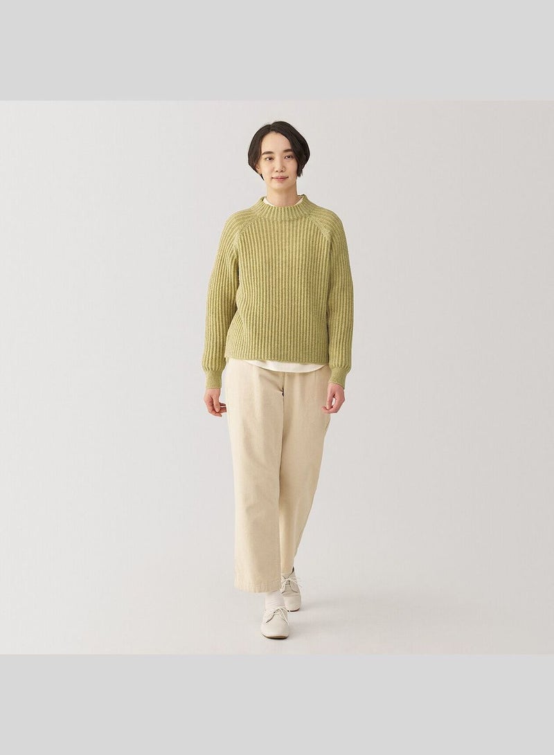 Highland Wool Mid-Gauge Mock Neck Sweater