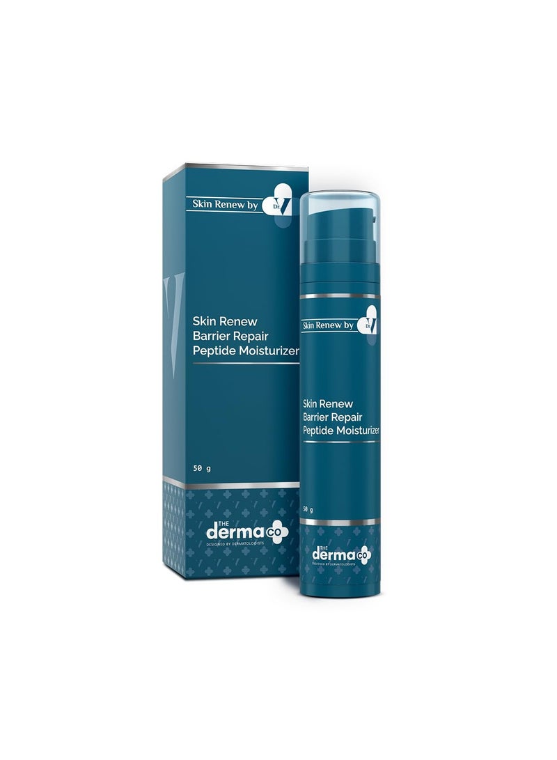 The Derma Co. x Dr.V Skin Renew Barrier Repair Peptide Moisturizer-Peptide & Vitamin C-50ml|Repairs Skin Barrier & Deeply Moisturizes|Aids Skin Regeneration|Moisturizes & Strengthens Skin Barrier