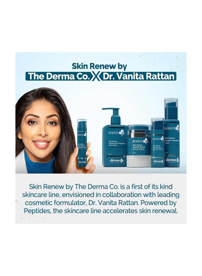 The Derma Co. x Dr.V Skin Renew Barrier Repair Peptide Moisturizer-Peptide & Vitamin C-50ml|Repairs Skin Barrier & Deeply Moisturizes|Aids Skin Regeneration|Moisturizes & Strengthens Skin Barrier