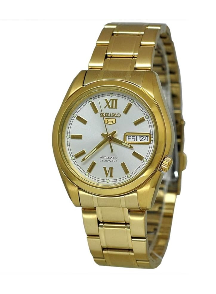 Seiko SNKL58K1 5 Automatic Mens Analog White Business Automatic