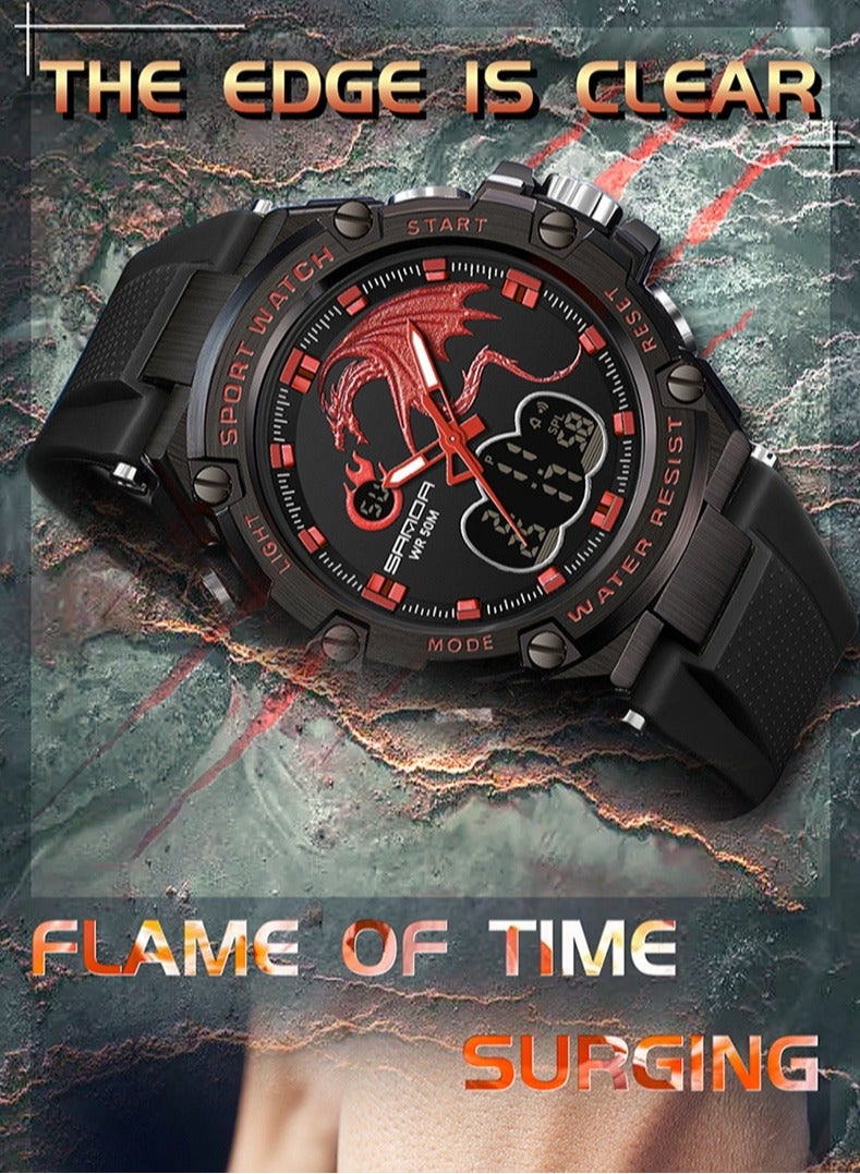 Men's Fashion Waterproof Electronic Quartz Watch