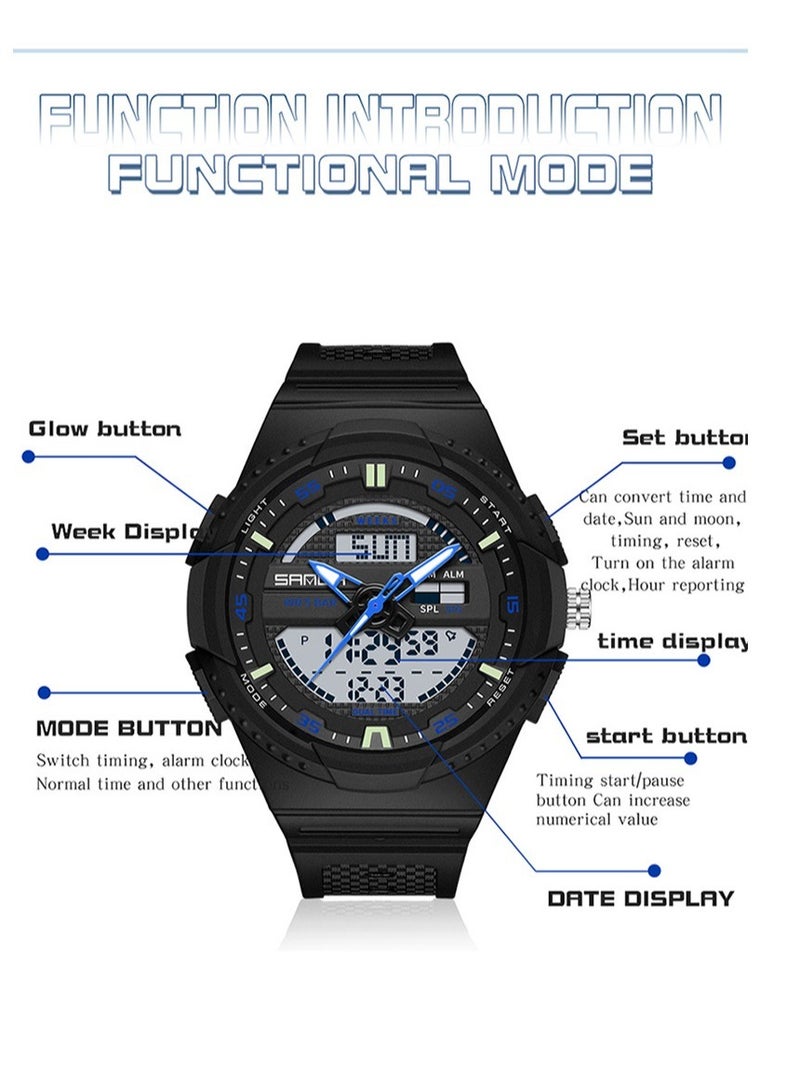 Teenage Male And Female Students Outdoor Sports Waterproof Luminous Electronic Quartz Watch