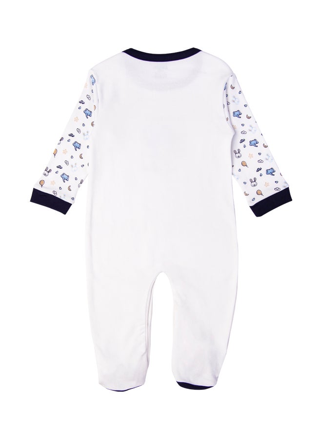 100% Cotton Printed Long Sleeves Jumpsuit/Romper/Sleepsuit For Babies