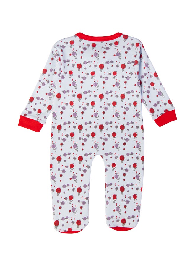 100% Cotton Printed Long Sleeves Jumpsuit/Romper/Sleepsuit For Babies