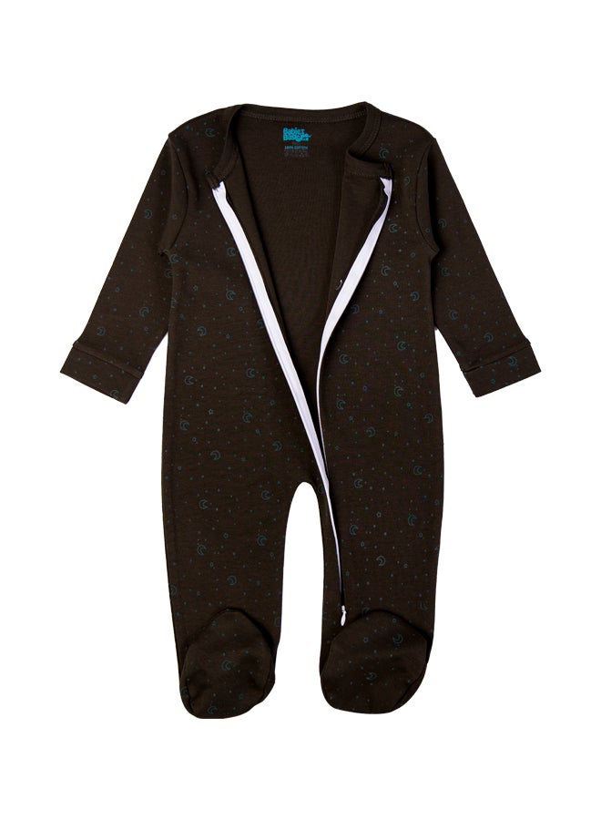 100% Cotton Printed Long Sleeves Jumpsuit/Romper/Sleepsuit For Babies