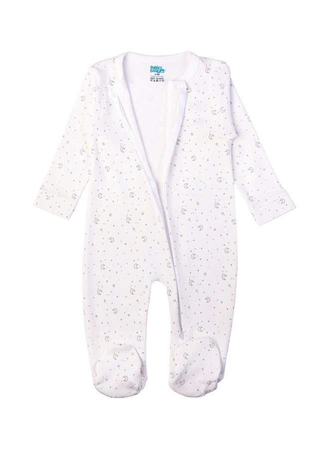 100% Cotton Printed Long Sleeves Jumpsuit/Romper/Sleepsuit For Babies