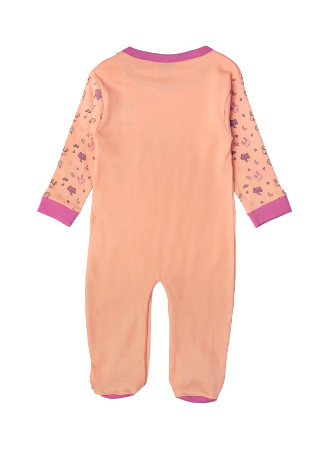 100% Cotton Printed Long Sleeves Jumpsuit/Romper/Sleepsuit For Babies