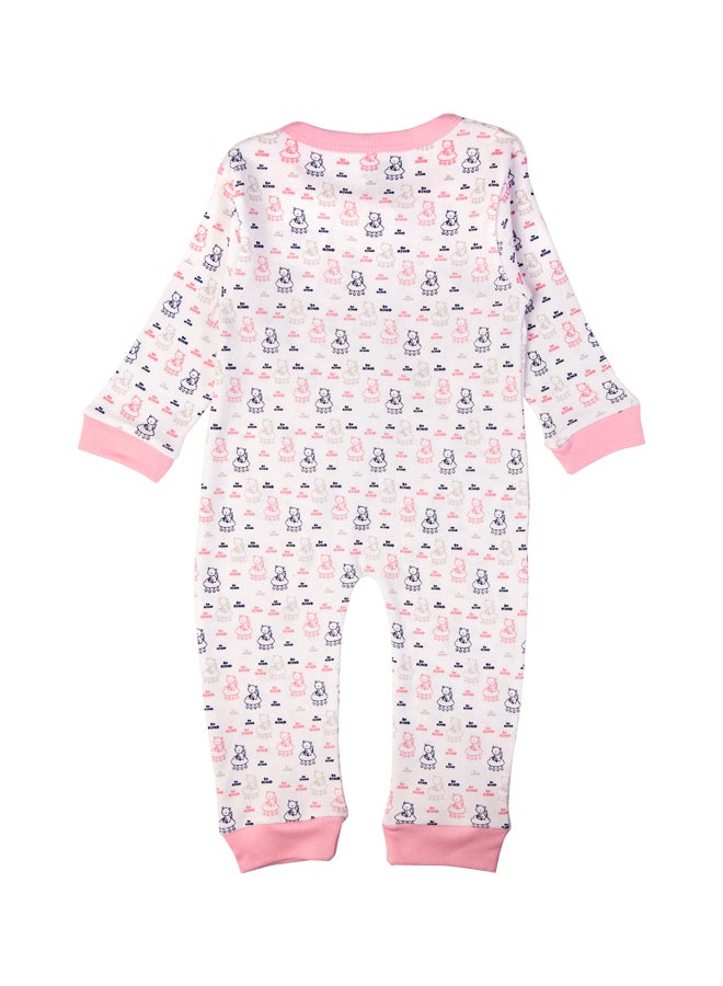 100% Cotton Printed Long Sleeves Jumpsuit/Romper/Sleepsuit For Babies