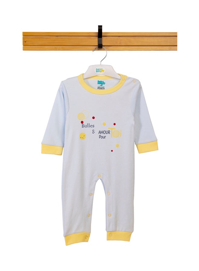 100% Cotton Printed Long Sleeves Jumpsuit/Romper/Sleepsuit For Babies