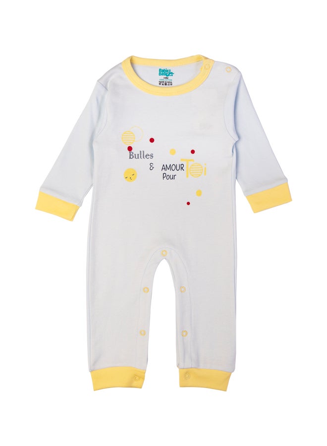 100% Cotton Printed Long Sleeves Jumpsuit/Romper/Sleepsuit For Babies