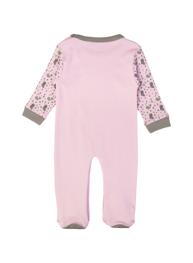 100% Cotton Printed Long Sleeves Jumpsuit/Romper/Sleepsuit For Babies