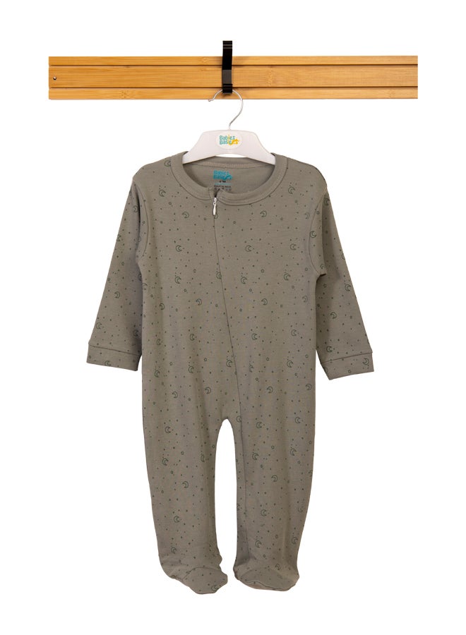 100% Cotton Printed Long Sleeves Jumpsuit/Romper/Sleepsuit For Babies