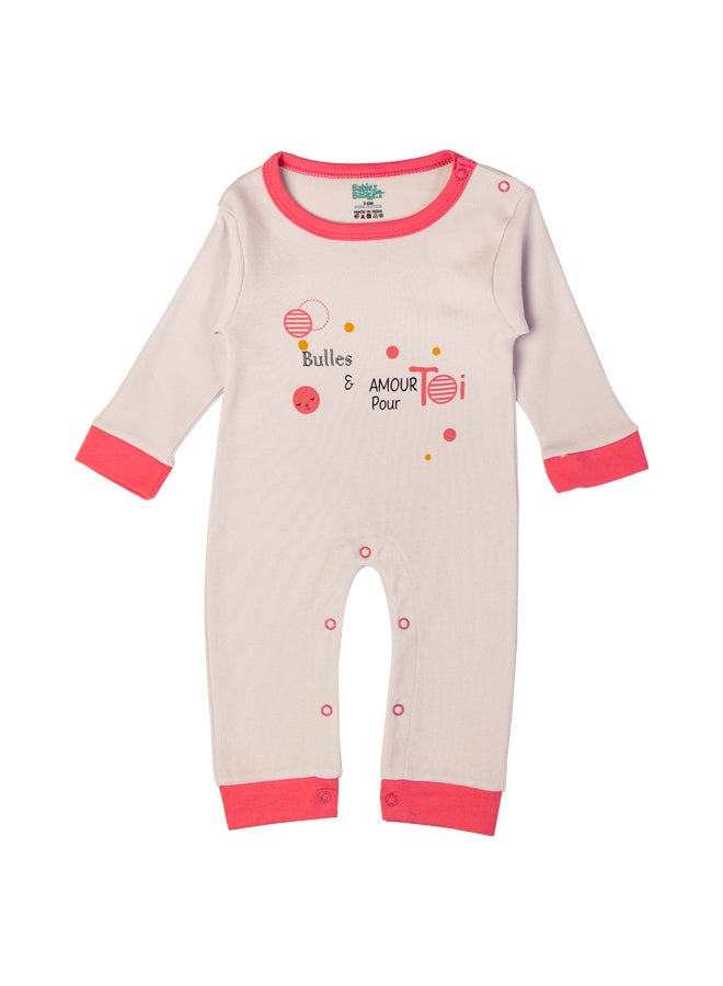 100% Cotton Printed Long Sleeves Jumpsuit/Romper/Sleepsuit For Babies