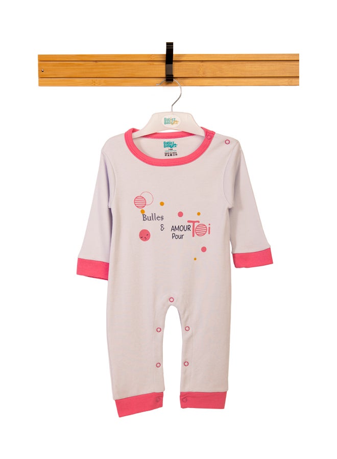 100% Cotton Printed Long Sleeves Jumpsuit/Romper/Sleepsuit For Babies