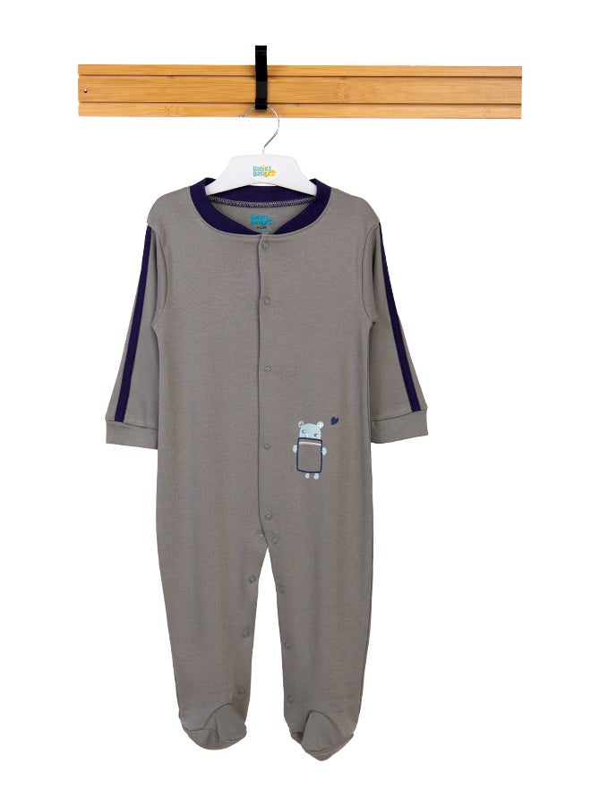 100% Cotton Printed Long Sleeves Jumpsuit/Romper/Sleepsuit For Babies