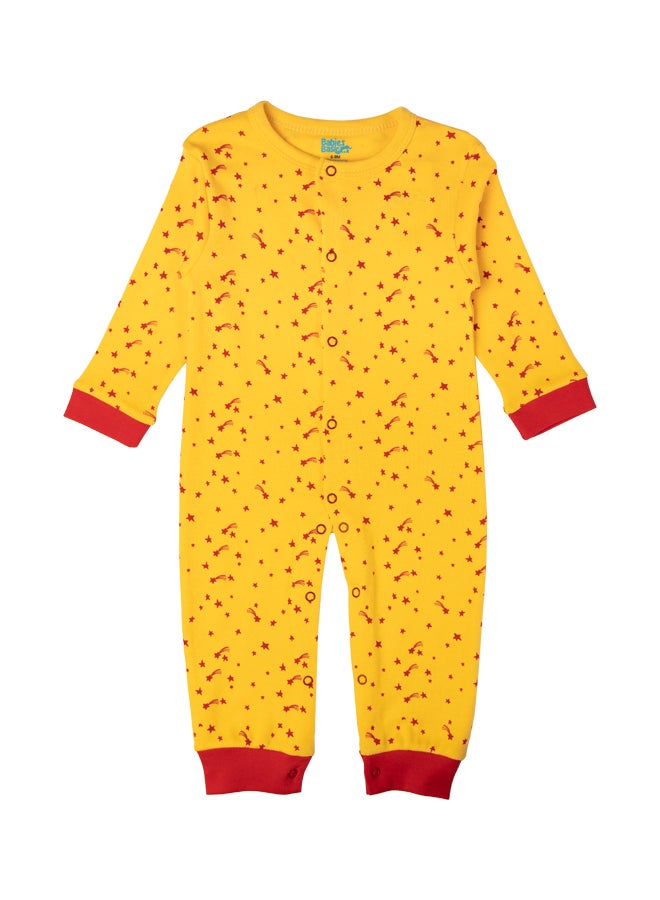 100% Cotton Printed Long Sleeves Jumpsuit/Romper/Sleepsuit For Babies