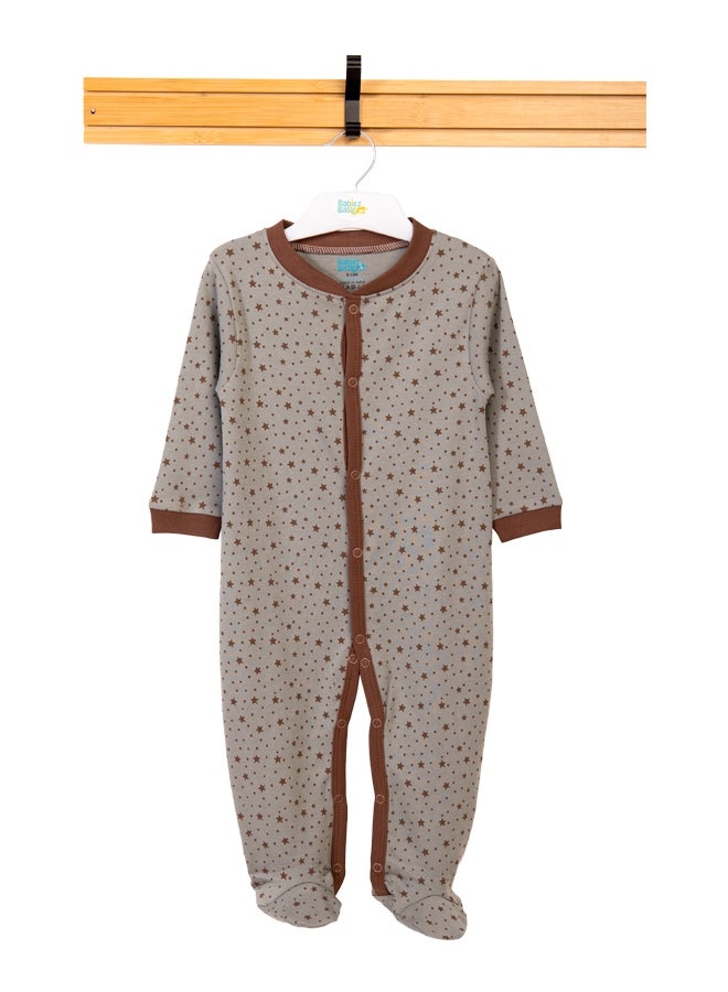 100% Cotton Printed Long Sleeves Jumpsuit/Romper/Sleepsuit For Babies