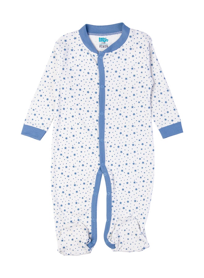 100% Cotton Printed Long Sleeves Jumpsuit/Romper/Sleepsuit For Babies