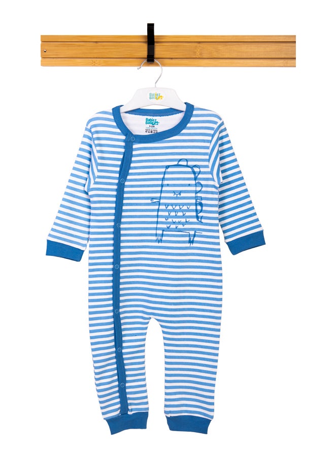 100% Cotton Printed Long Sleeves Jumpsuit/Romper/Sleepsuit For Babies