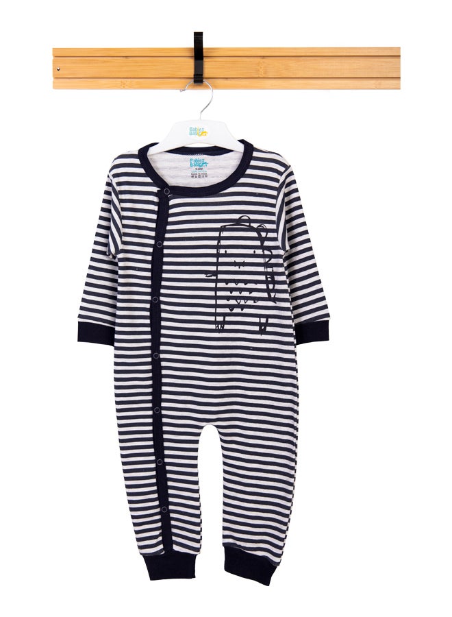 100% Cotton Printed Long Sleeves Jumpsuit/Romper/Sleepsuit For Babies