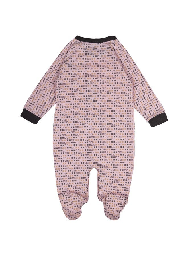 100% Cotton Printed Long Sleeves Jumpsuit/Romper/Sleepsuit With Feet Covering For Babies