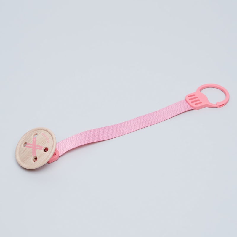 Soother Clip With Ribbon Button