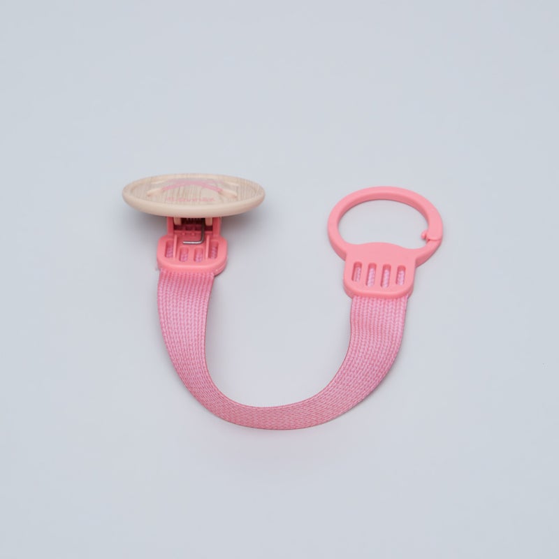 Soother Clip With Ribbon Button