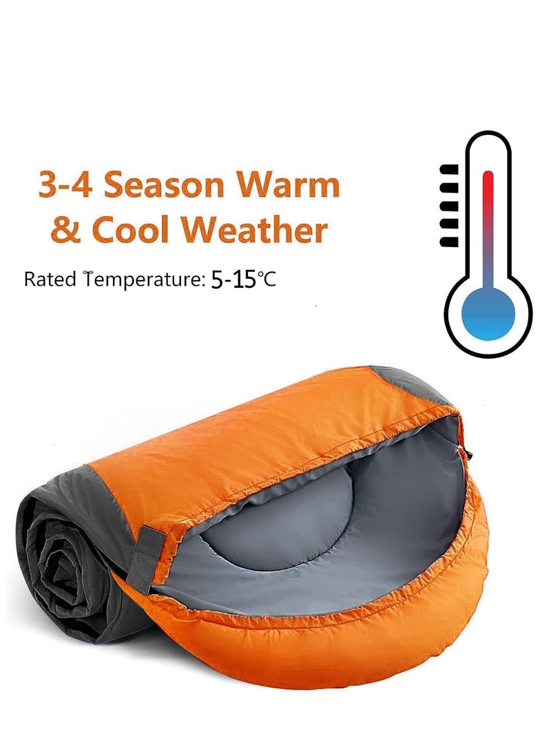 1 Orange Sleeping Bag with 1 Moisture-Proof Mat