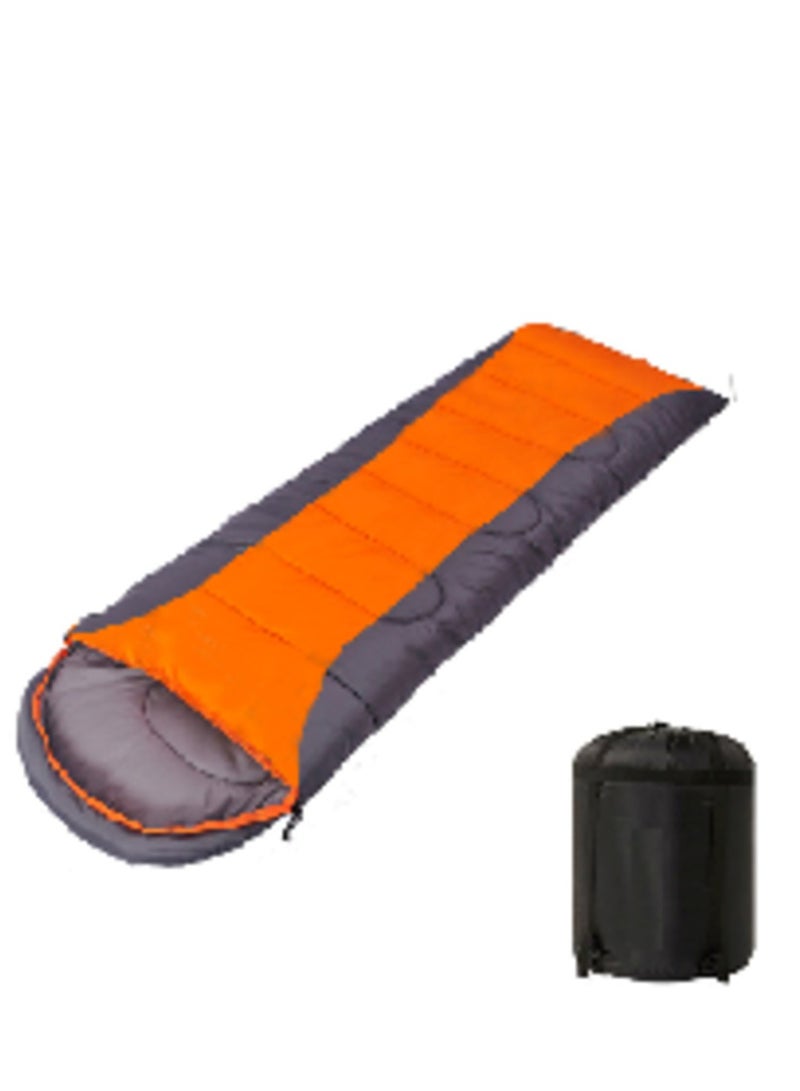 1 Orange Sleeping Bag with 1 Moisture-Proof Mat