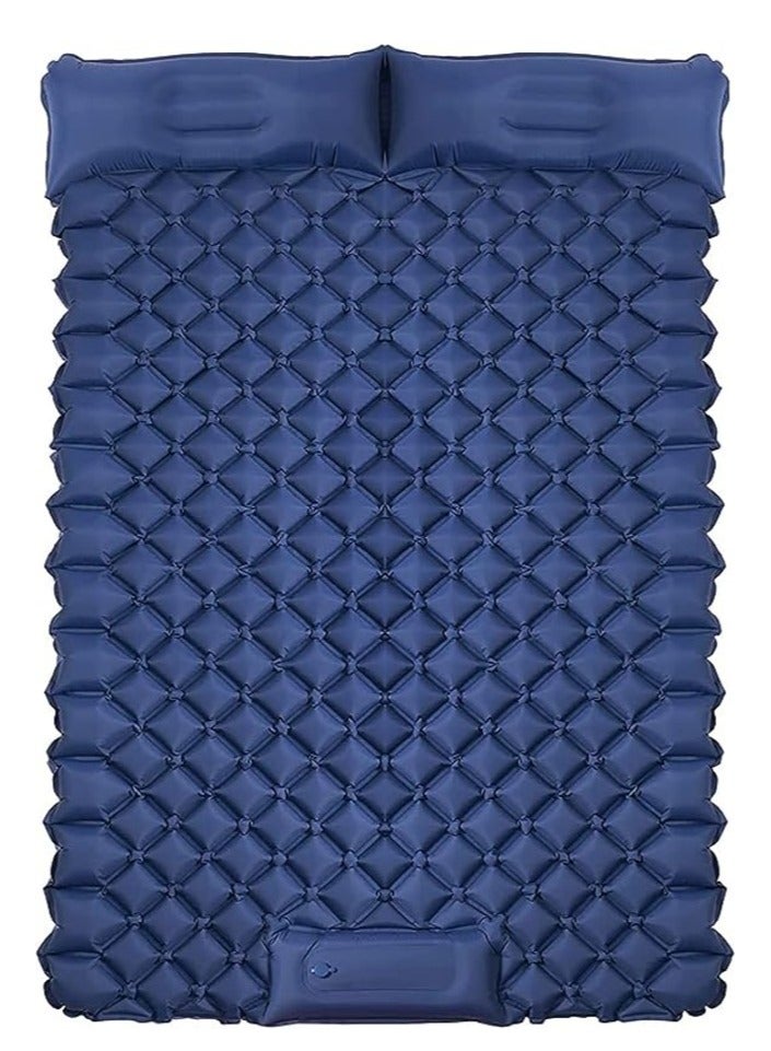 1 Blue Sleeping Pad with 1 Moisture-Proof Mat