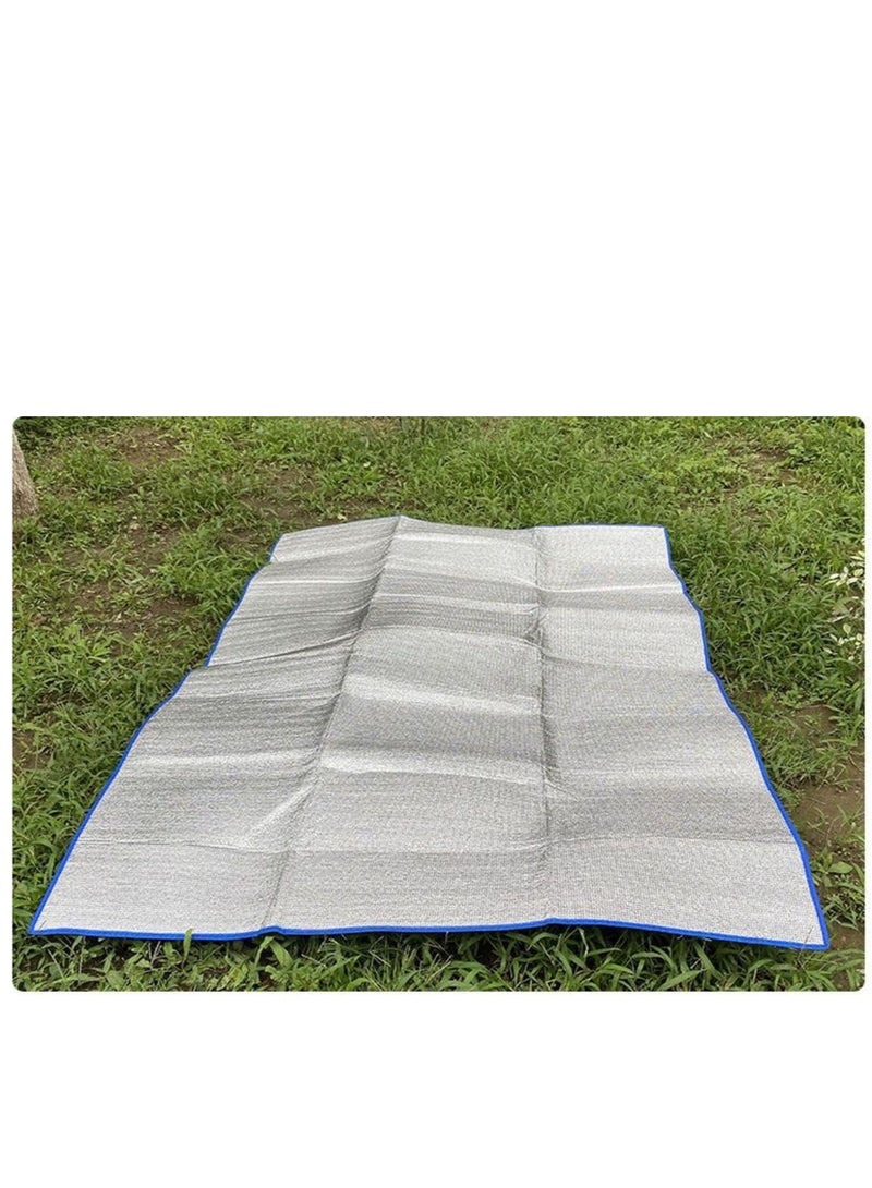 1 Aqua Green Sleeping Pad with 1 Moisture-Proof Mat