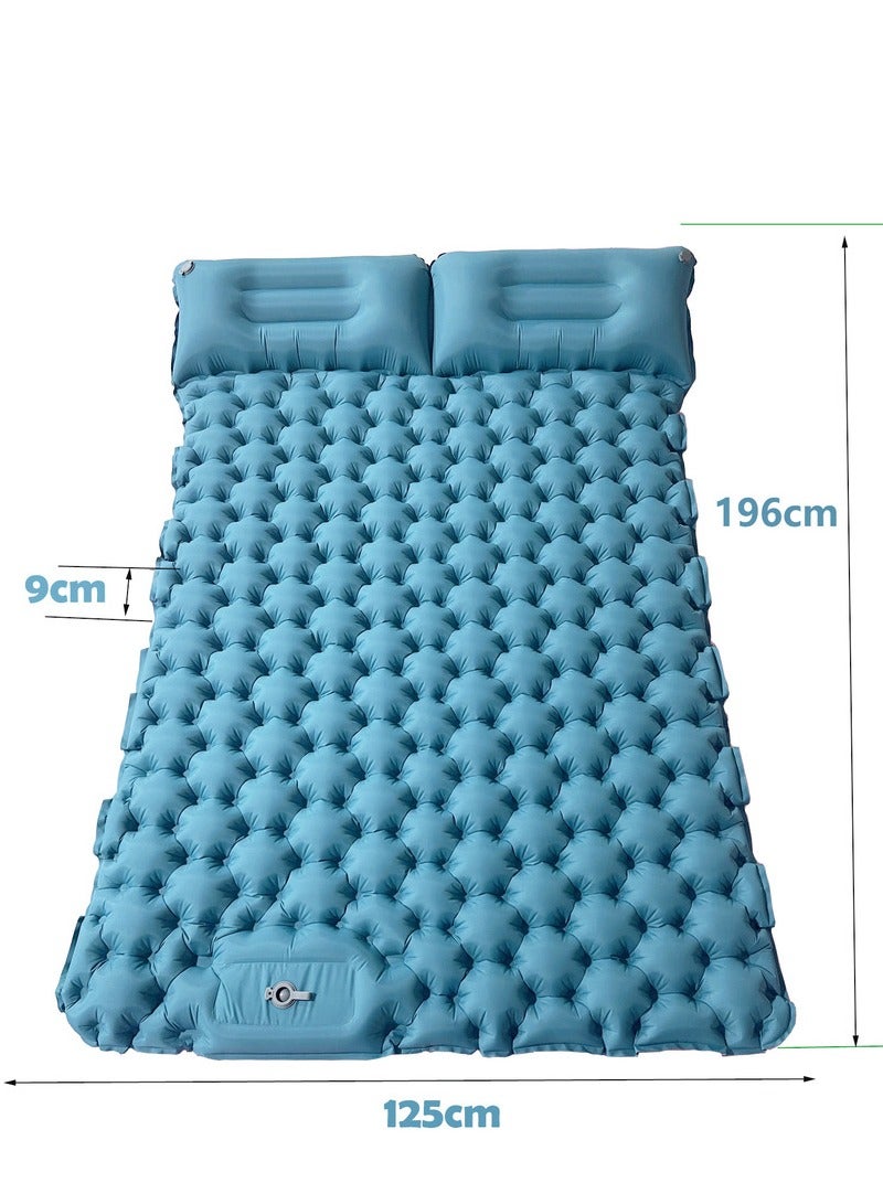 1 Aqua Green Sleeping Pad with 1 Moisture-Proof Mat