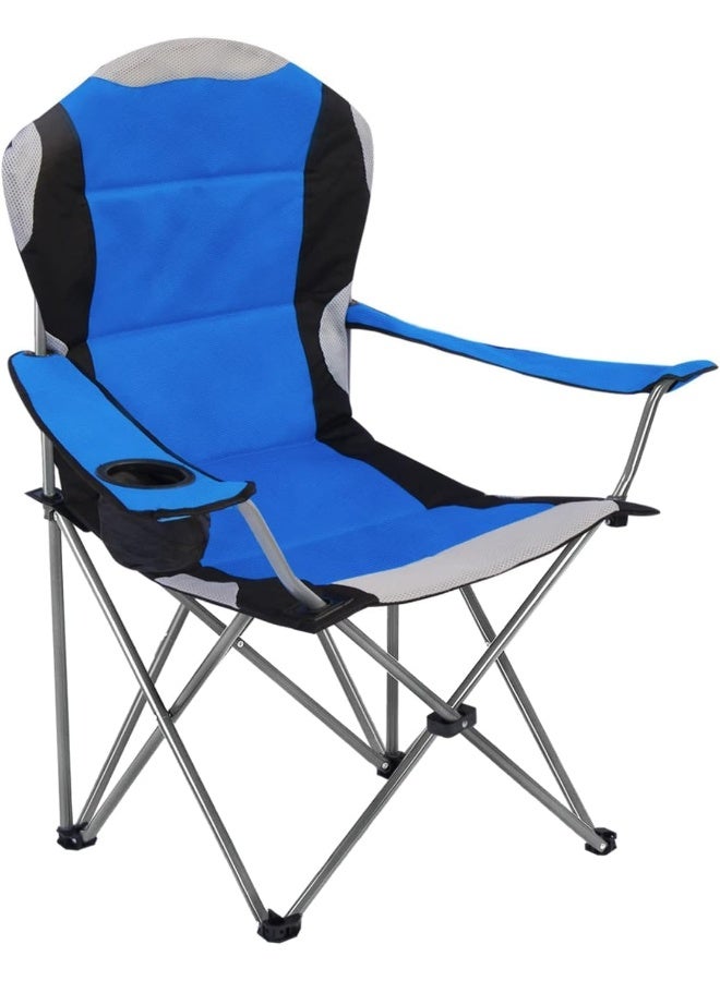 GO2CAMPS Foldable Camping Chair with Cup Holder Heavy Quality (Blue) | Sadu Chair | Foldable Chair | Garden Chair | Fishing Chair | Travel Chair | Picnic Chair and Festival chair