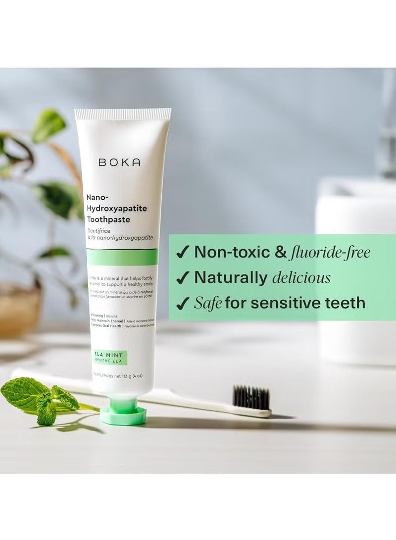 Boka Nano Hydroxyapatite toothpaste Ela Mint Flavor, 4 Fl Oz