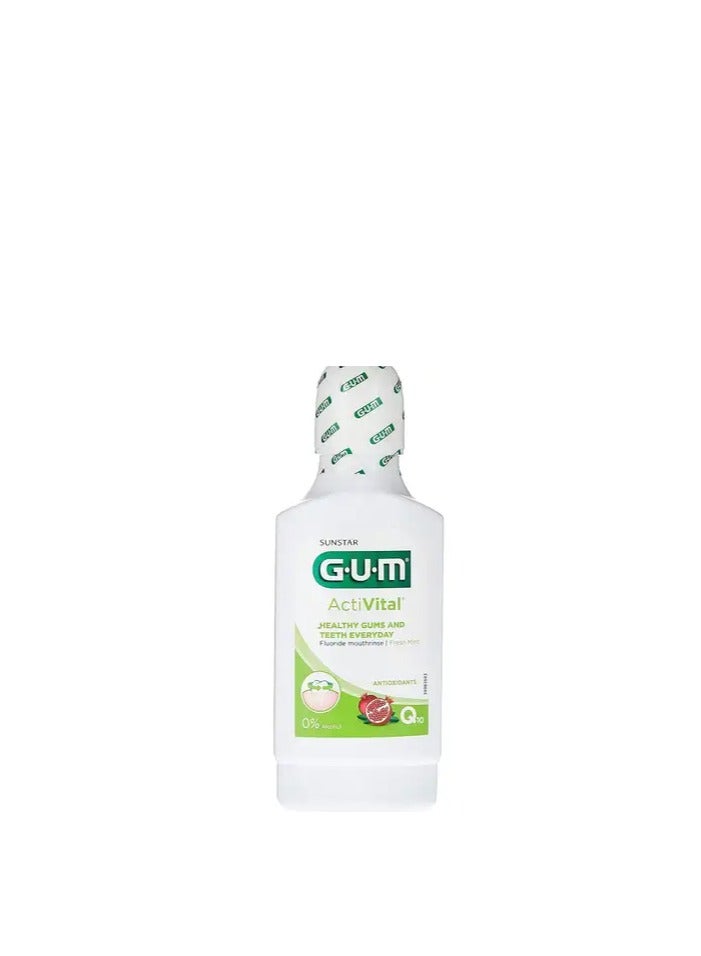 G.U.M ActiVital Antioxidant Fluoride Mouthrinse for Healthy Gums & Teeth Everyday-Fresh Mint 300ml