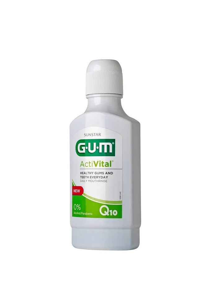 G.U.M ActiVital Antioxidant Fluoride Mouthrinse for Healthy Gums & Teeth Everyday-Fresh Mint 300ml