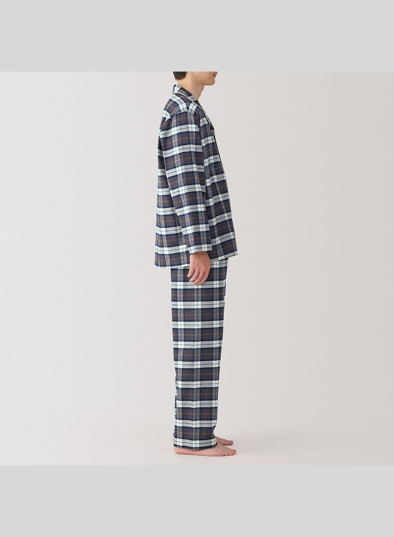 Side Seamless Flannel Long Sleeve Pajamas