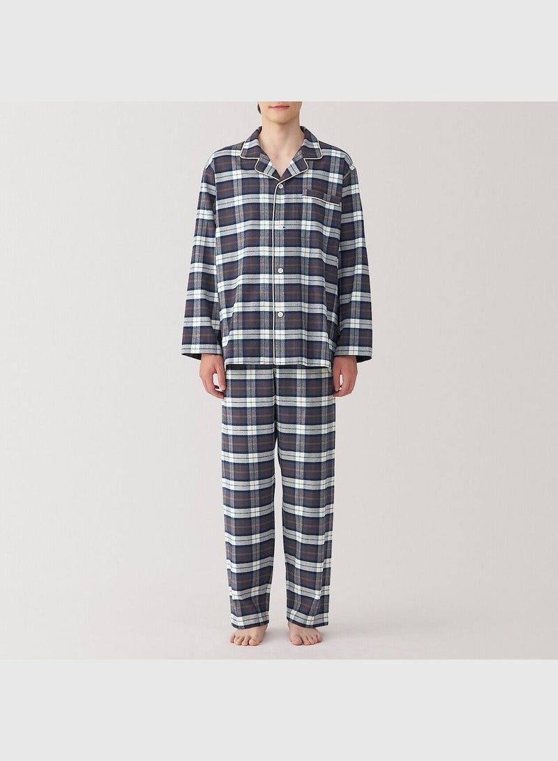 Side Seamless Flannel Long Sleeve Pajamas