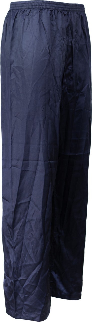 Men's Satin Fabric Pajama Pants Solid Color Elastic Waist No Pocket Wide Leg Relaxed Cut